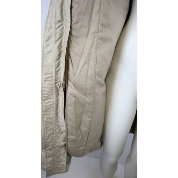 VINTAGE 80S 90S WOMEN'S BEIGE COAT - MONICA GRAY - REMOVABLE LINER & HOOD - S - Picture 10 of 13